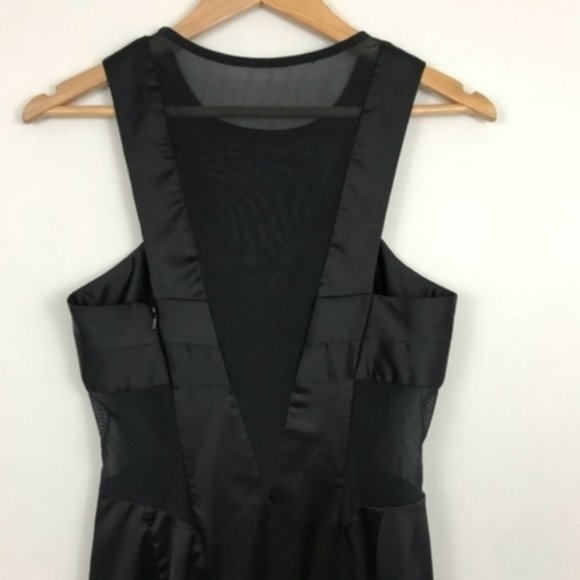 All Saints Emi Black Mesh Bodycon Mini Dress C59 - Picture 6 of 7